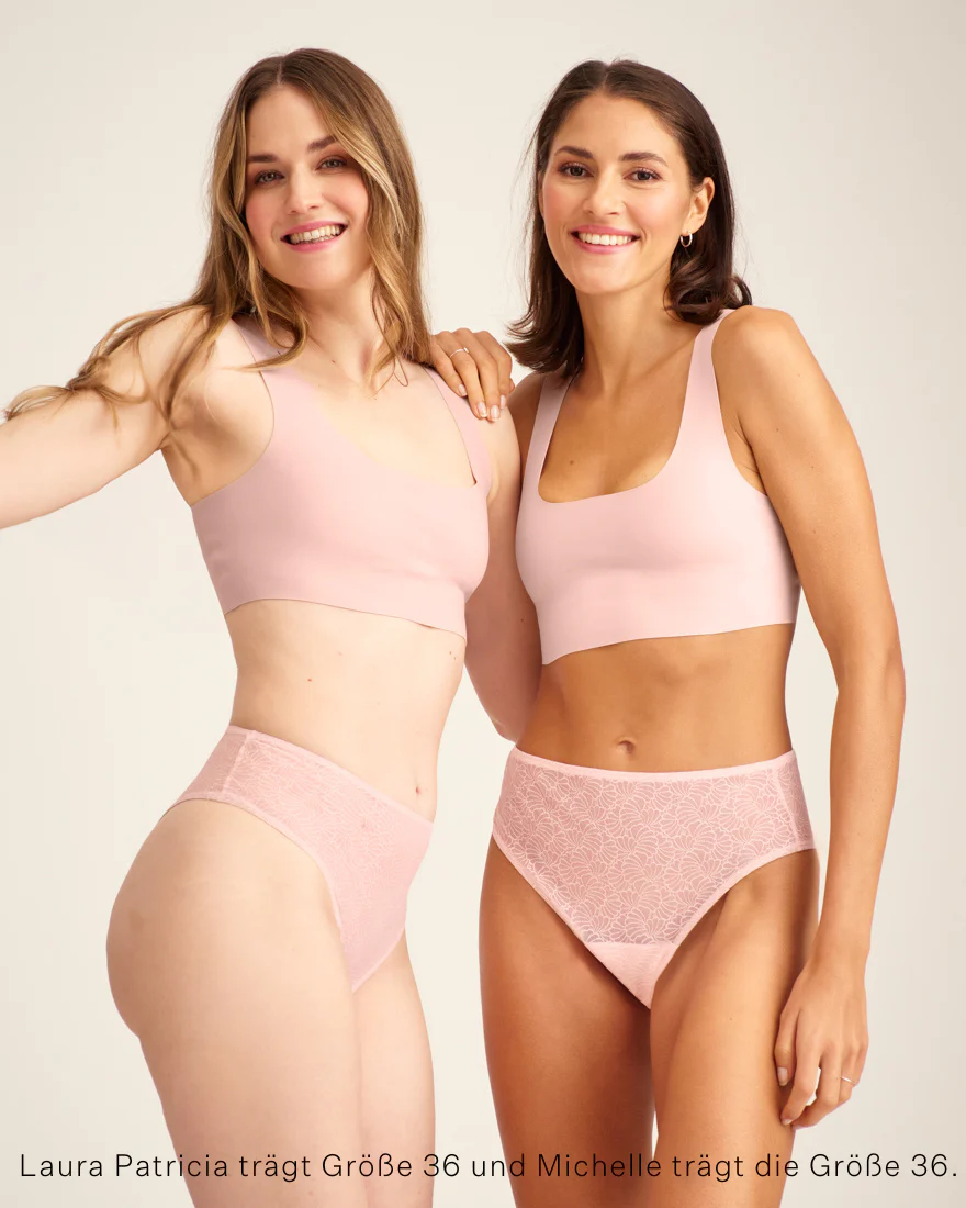 Highwaist Cheeky Mesh powder rose - Image 7
