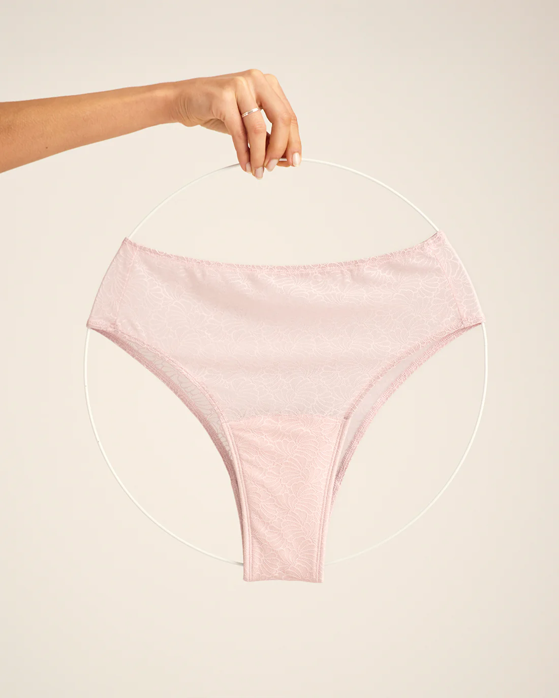 Highwaist Cheeky Mesh powder rose - Image 8