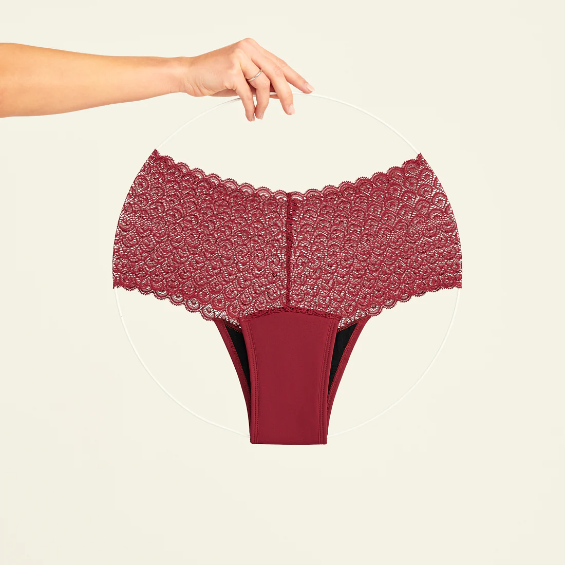 Highwaist Comfy Lace merlot - Image 8