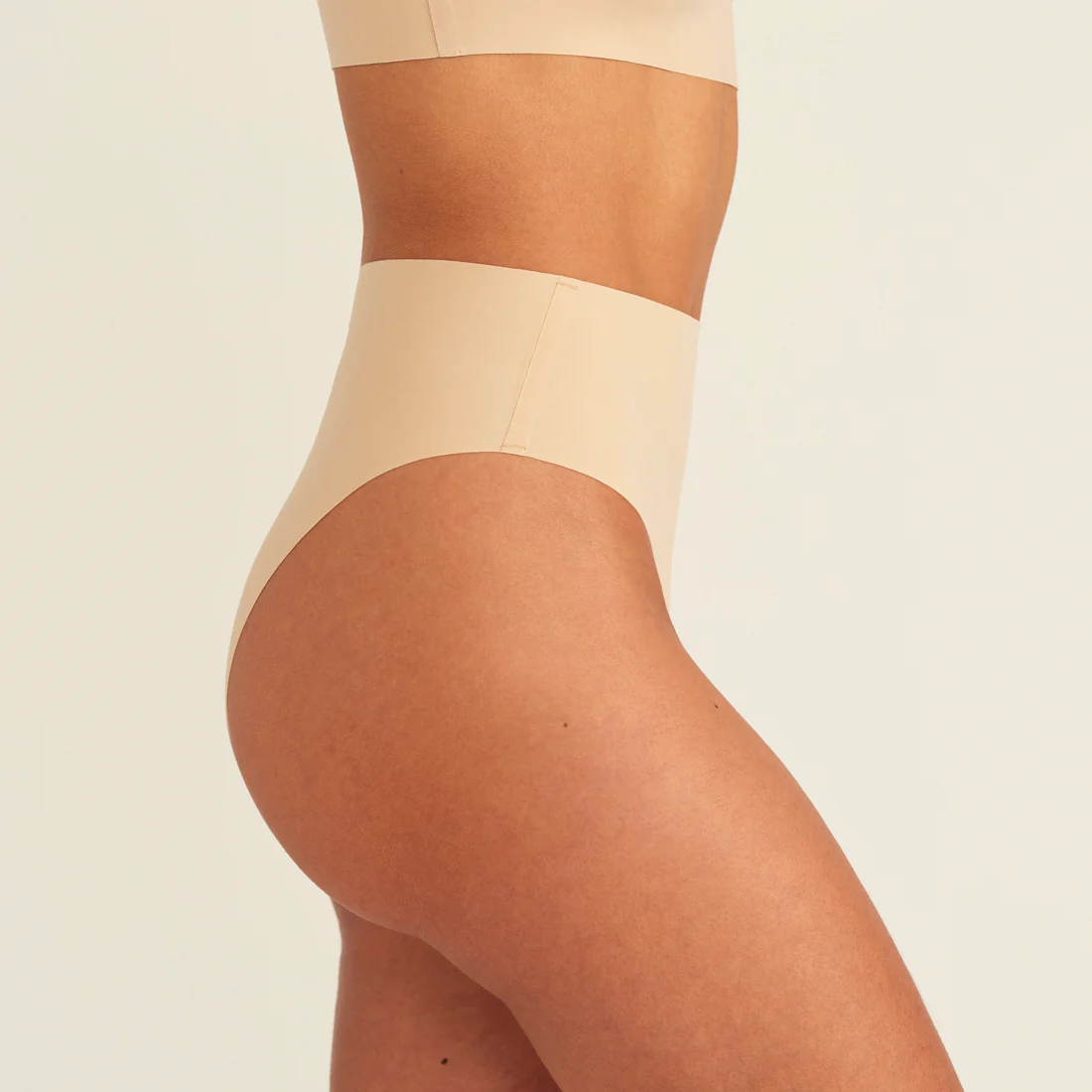 Highwaist Seamless Cheeky beige - Image 4