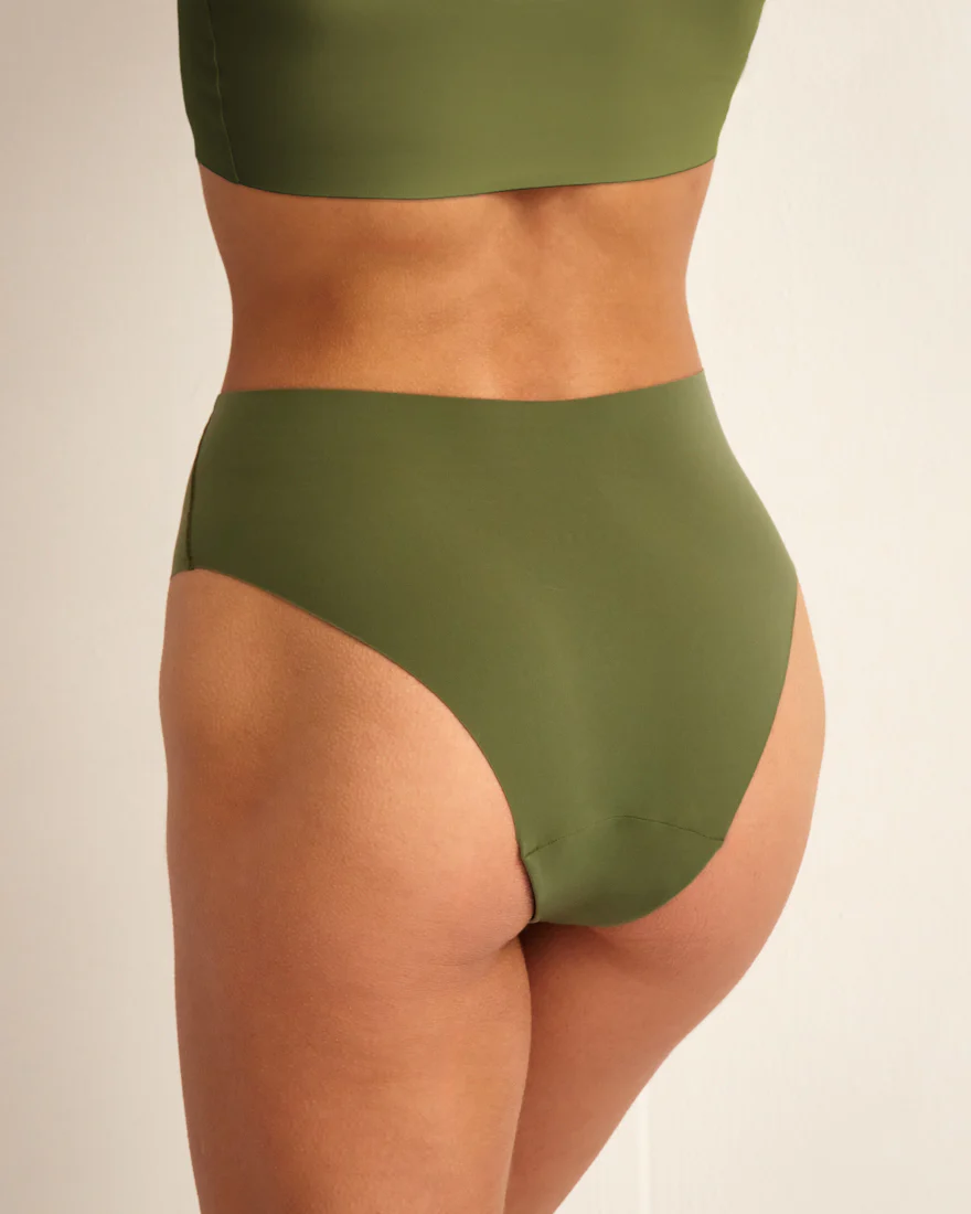 Highwaist Seamless Cheeky khaki - Image 4