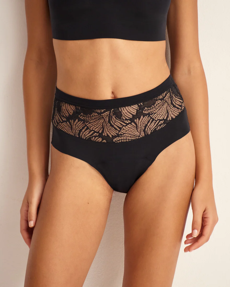 Highwaist Seamless Lace Extra Strong schwarz - Image 3