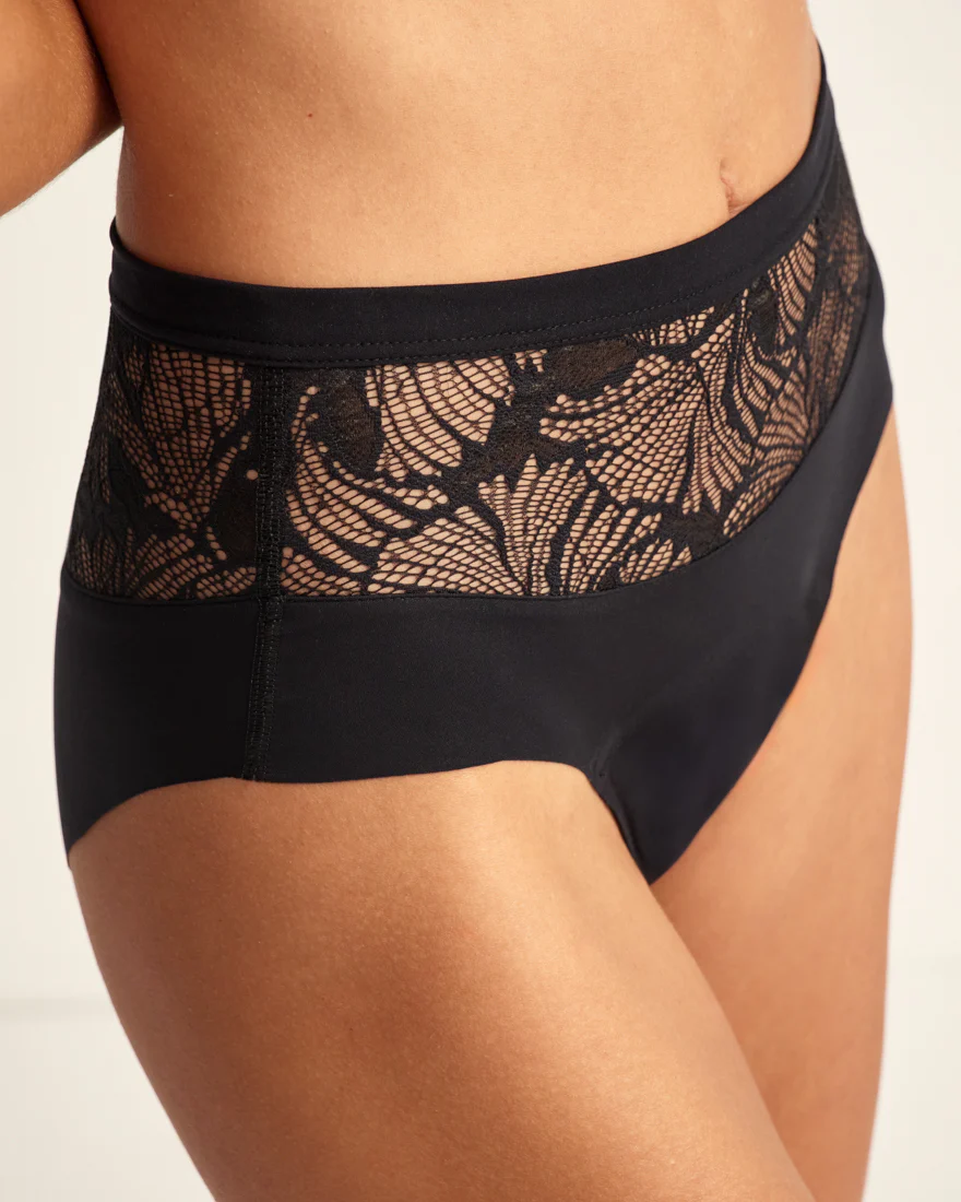 Highwaist Seamless Lace Extra Strong schwarz - Image 4